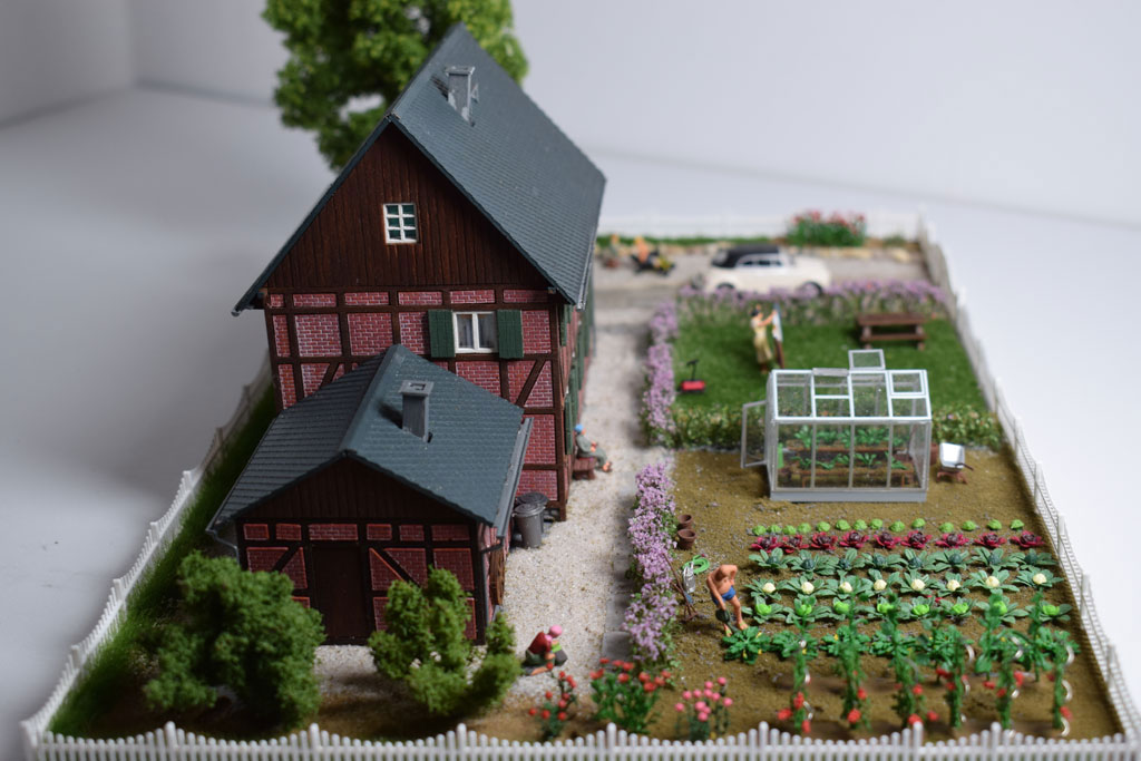 Seitenansicht vom Diorama