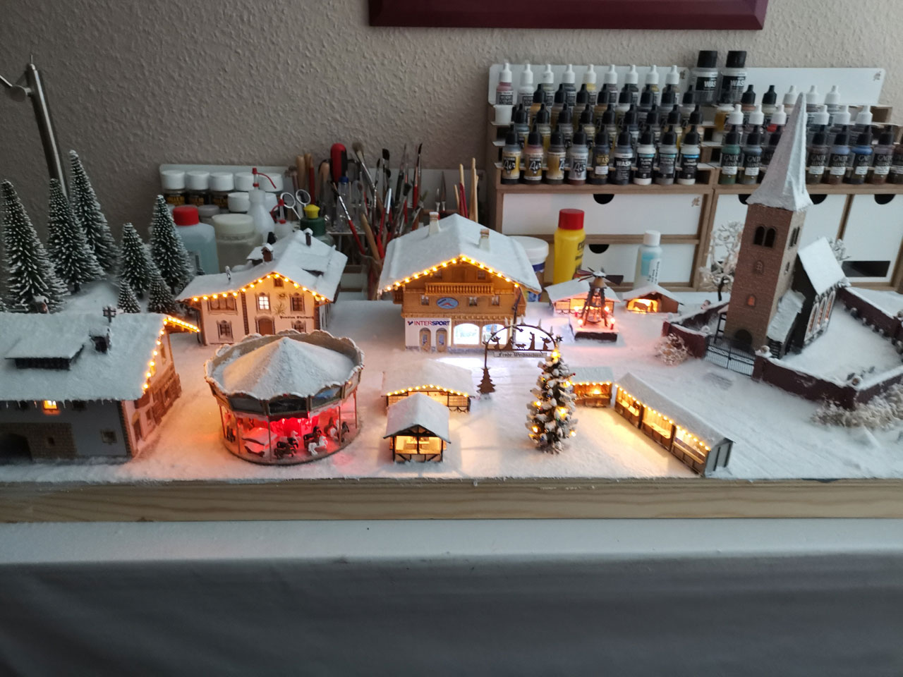 Vorderansicht des Dioramas