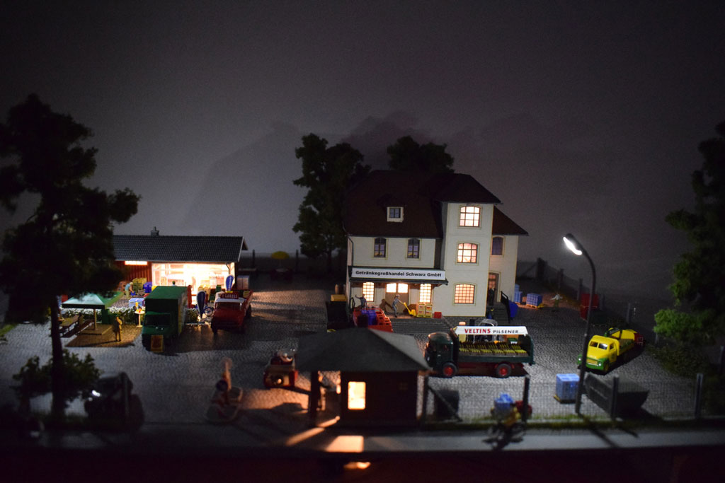 Abendstimmung im Getränkegroßhandel